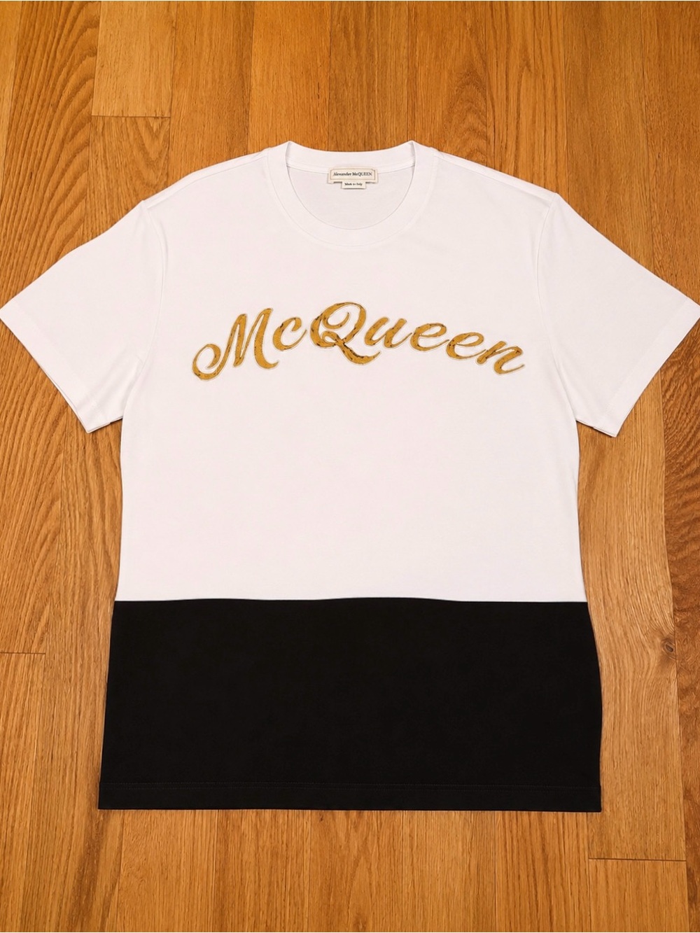 Alexander McQueen Gold Embroidered Tshirt